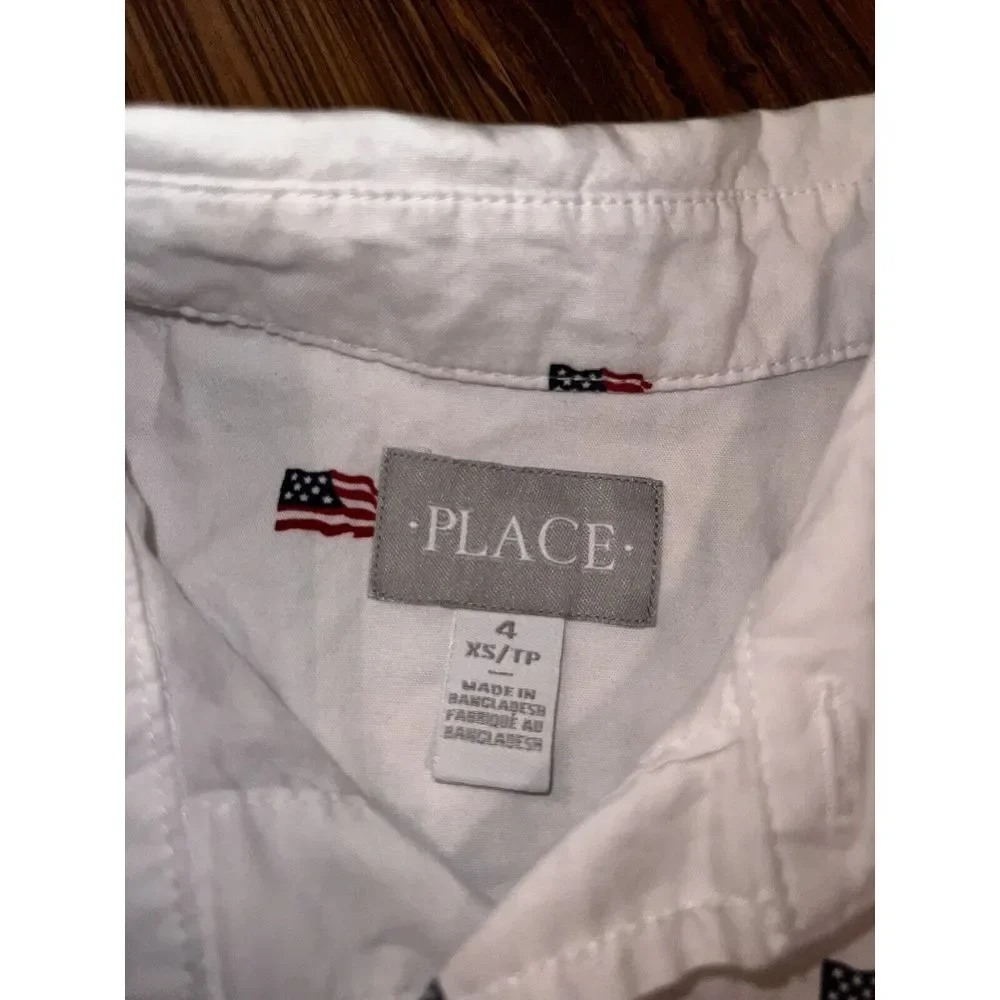 The Children's Place TCP Boys Button Down Shirts‎ Sz 4 Lot of 2